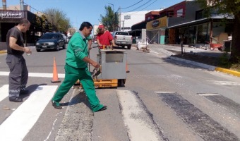 Pintada de sendas peatonales